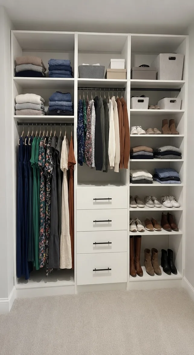 Closet professionally organized by Elite