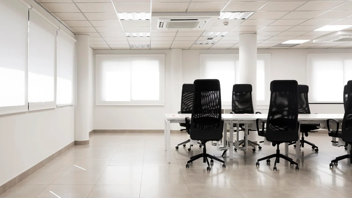 Commercial conference room cleaned by Elite